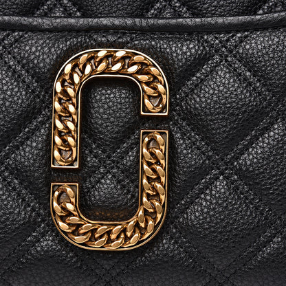 Marc Jacobs Grained Calfskin Quilted Double Stitched The Status Shoulder Bag Black 12 of 12
