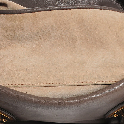Prada Soft Calf Shopping Satchel Bag Bambu 8 of 8