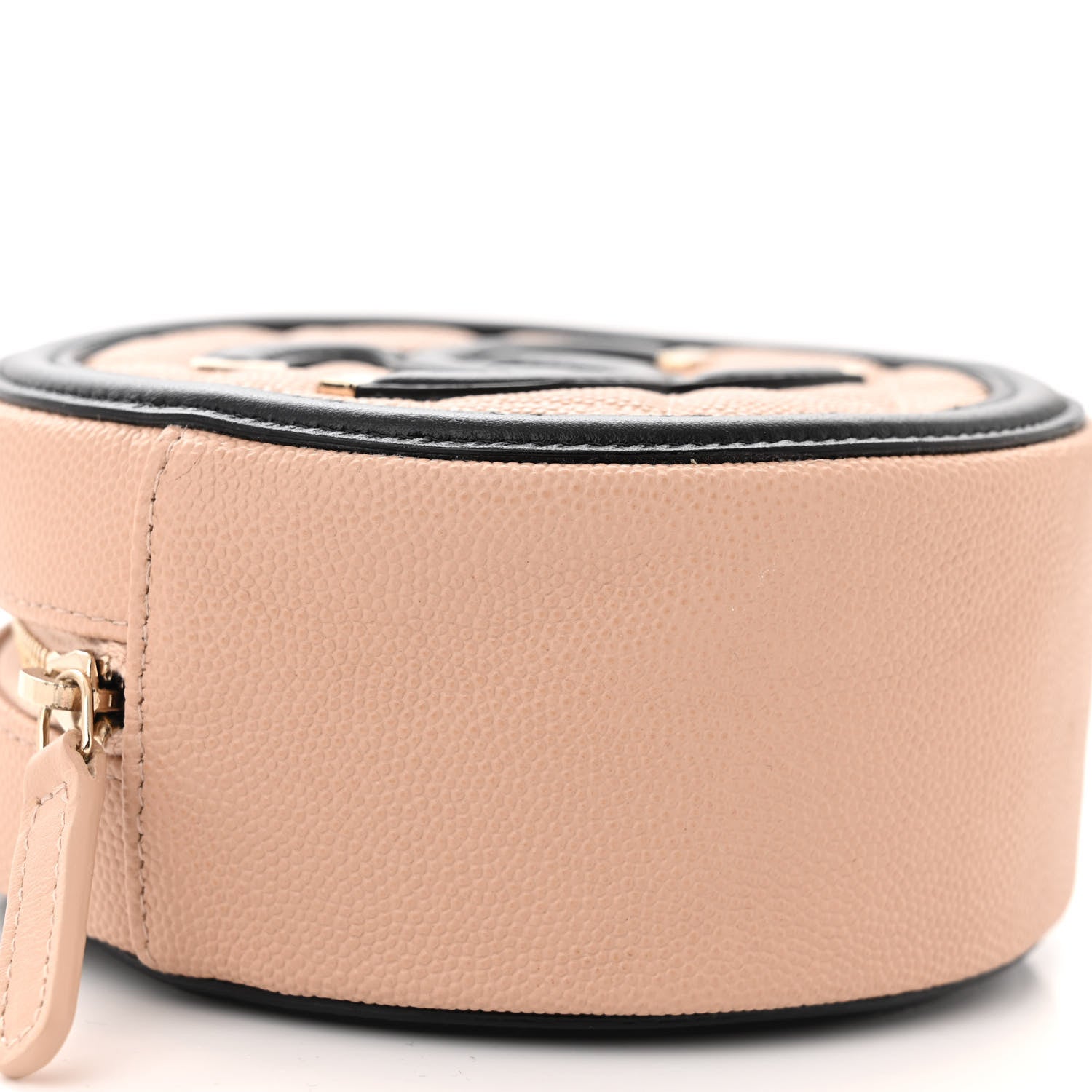 Chanel Caviar Quilted Round Filigree Crossbody Beige Black 9 of 10