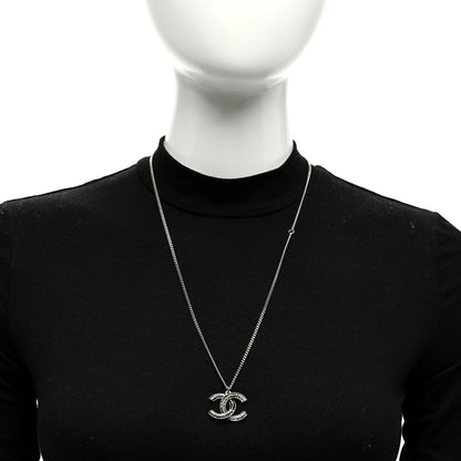 Chanel Baguette Crystal CC Necklace Blue 2 of 5