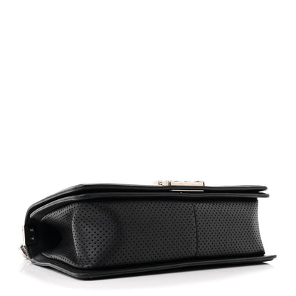 Chanel Lambskin Perforated Medium Boy Flap Black 4 of 10