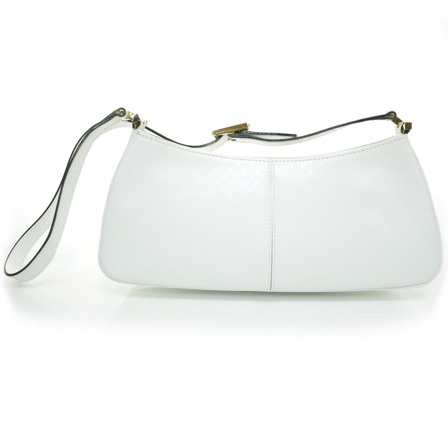 Leather Shoulder Bag White