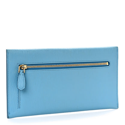 Prada Vitello Move Envelope Wallet Blue 3 of 8
