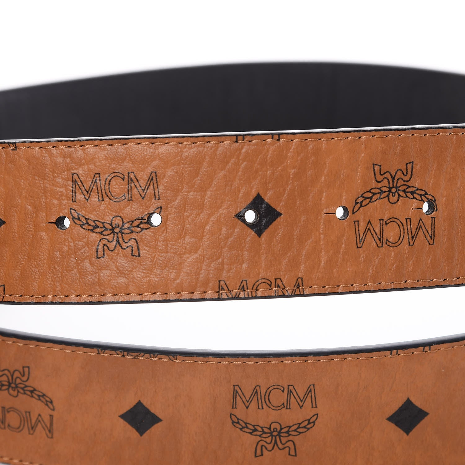 MCM Visetos M-Buckle Belt Cognac 5 of 7