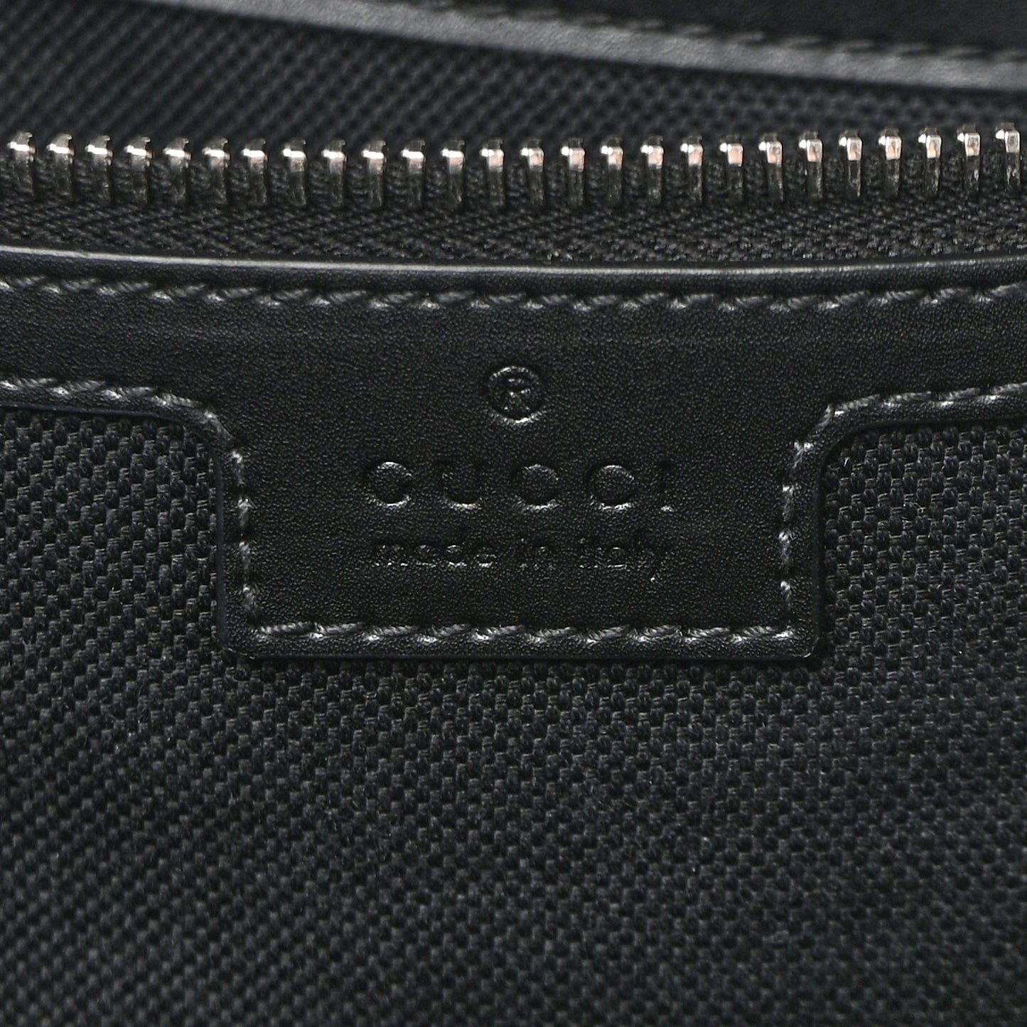 Soft GG Supreme Monogram Appia Calfskin Web Large Carry On Duffle Bag Black Grey