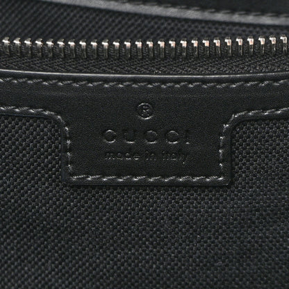 Gucci Soft GG Supreme Monogram Appia Calfskin Web Large Carry On Duffle Bag Black Grey 5 of 10