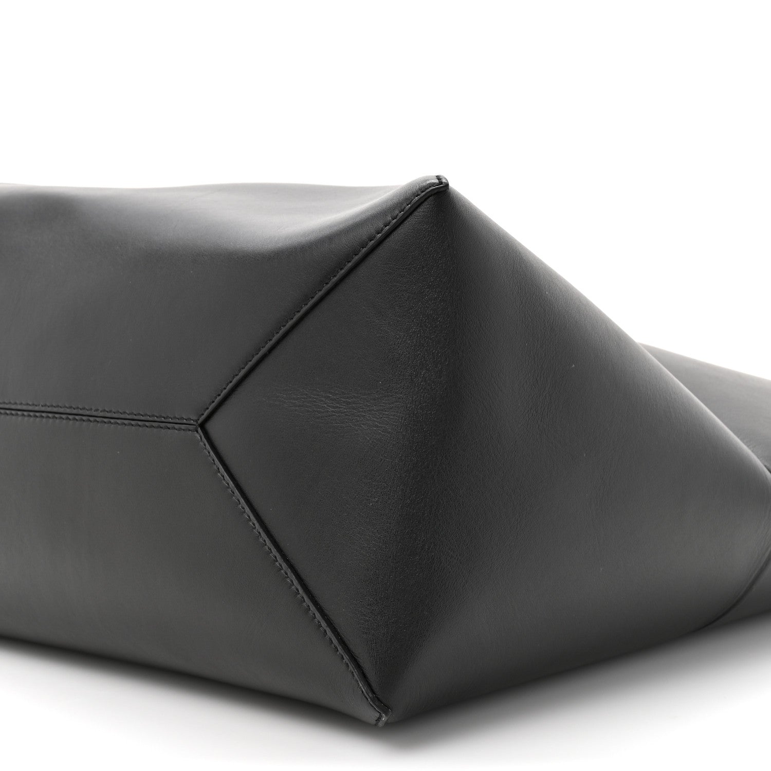Loewe Shiny Calfskin Large  Puzzle Fold Tote Warm Desert Black 9 of 12