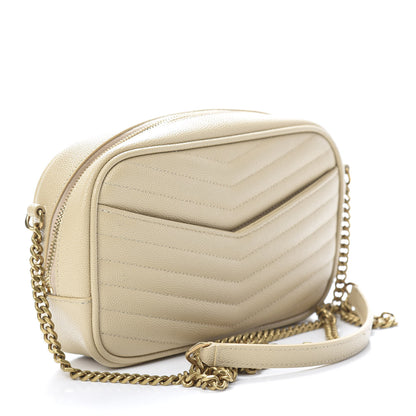 Saint Laurent Grain De Poudre Matelasse Monogram Mini Lou Camera Bag Sea Salt 3 of 10