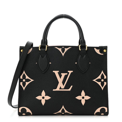 Louis Vuitton Empreinte Monogram Giant Onthego PM Black Beige 1 of 11