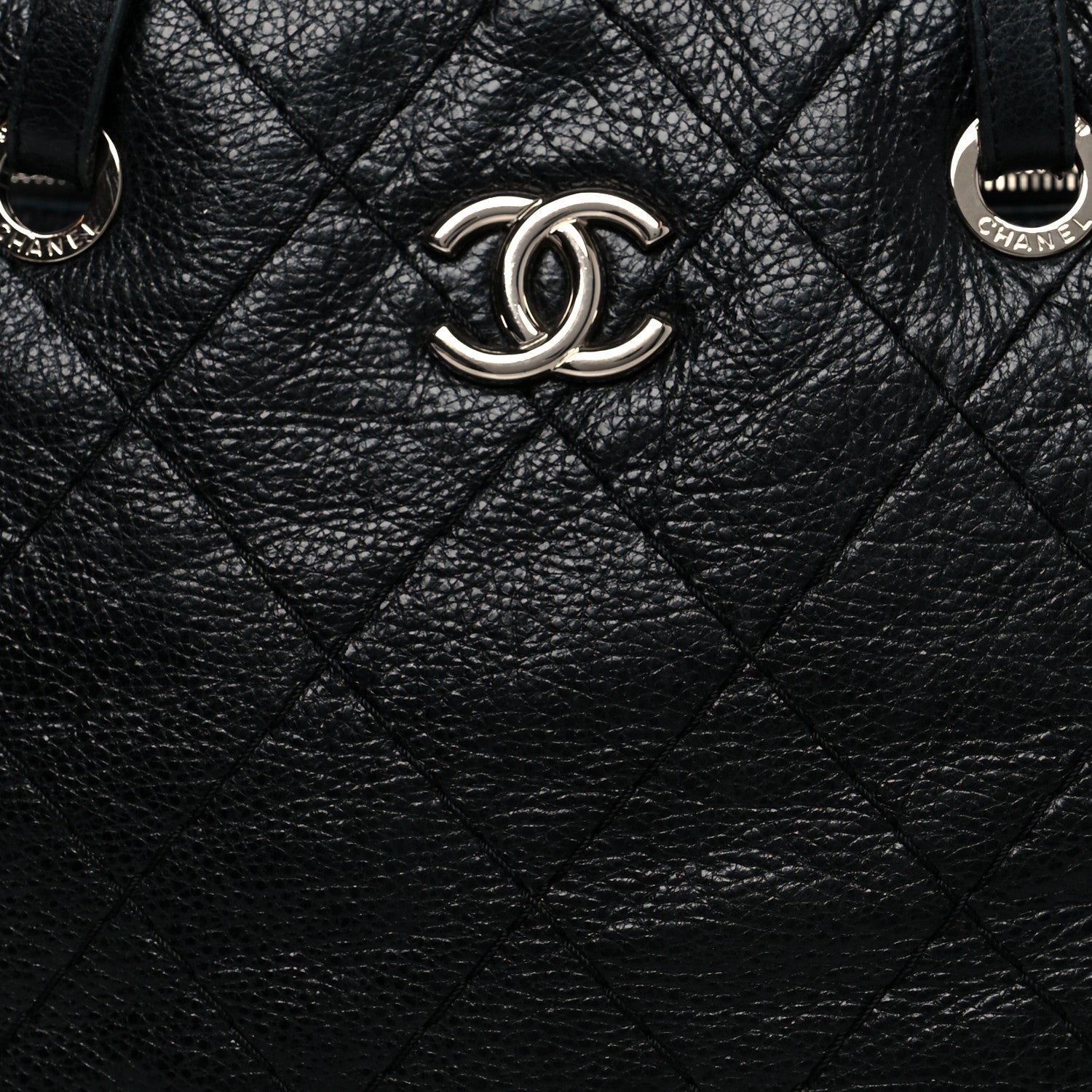 Chanel Glazed Calfskin Large On The Road Tote Black 6 of 8