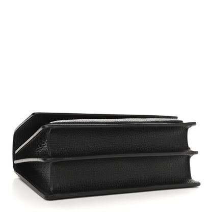 Saint Laurent Grained Calfskin Medium Monogram Sunset Satchel Black 3 of 9
