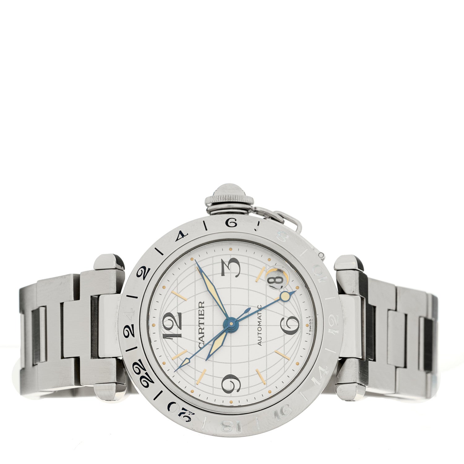 Cartier Stainless Steel 35mm Pasha GMT Automatic Watch 2 of 4