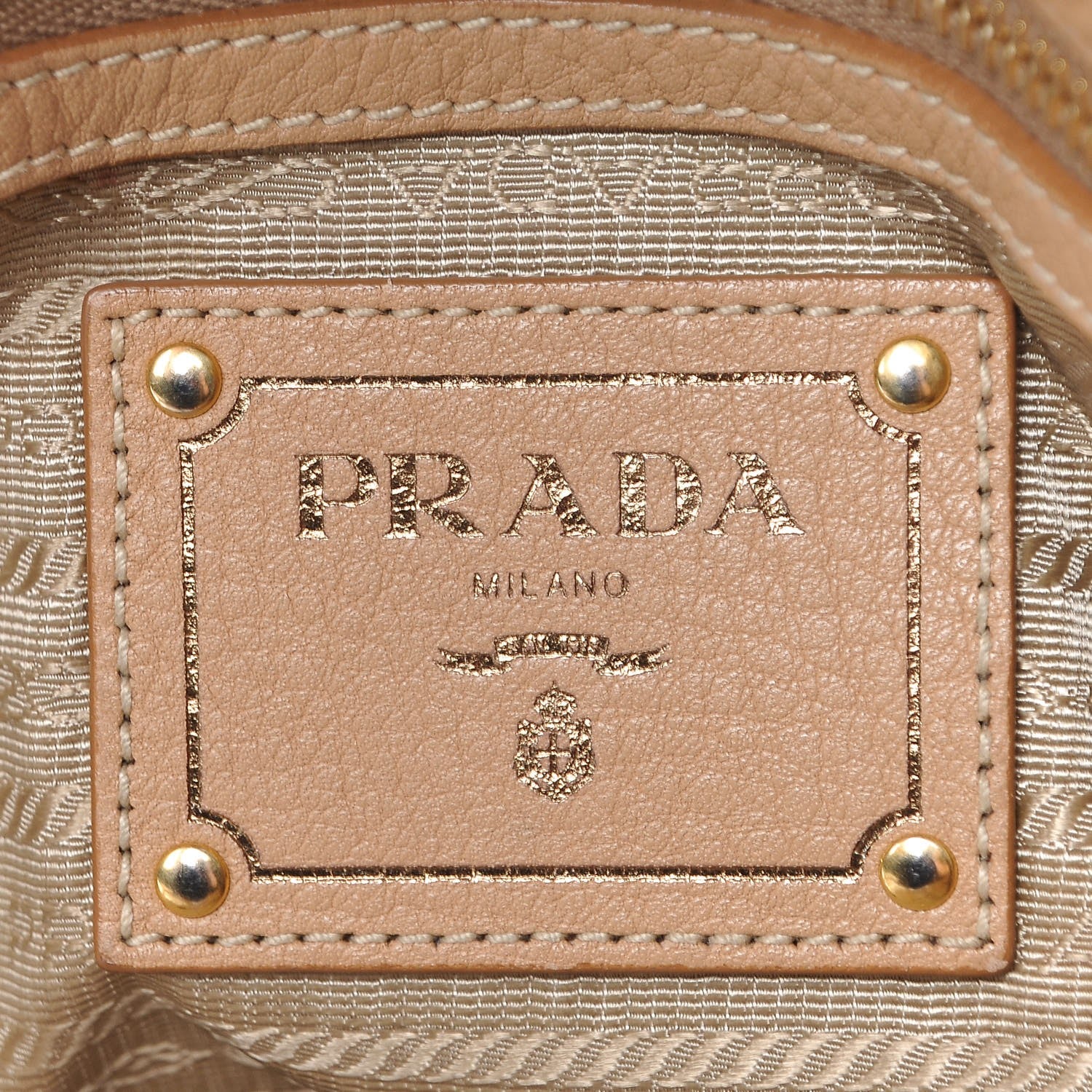 Prada Vitello Daino Shoulder Bag Sughero 6 of 13