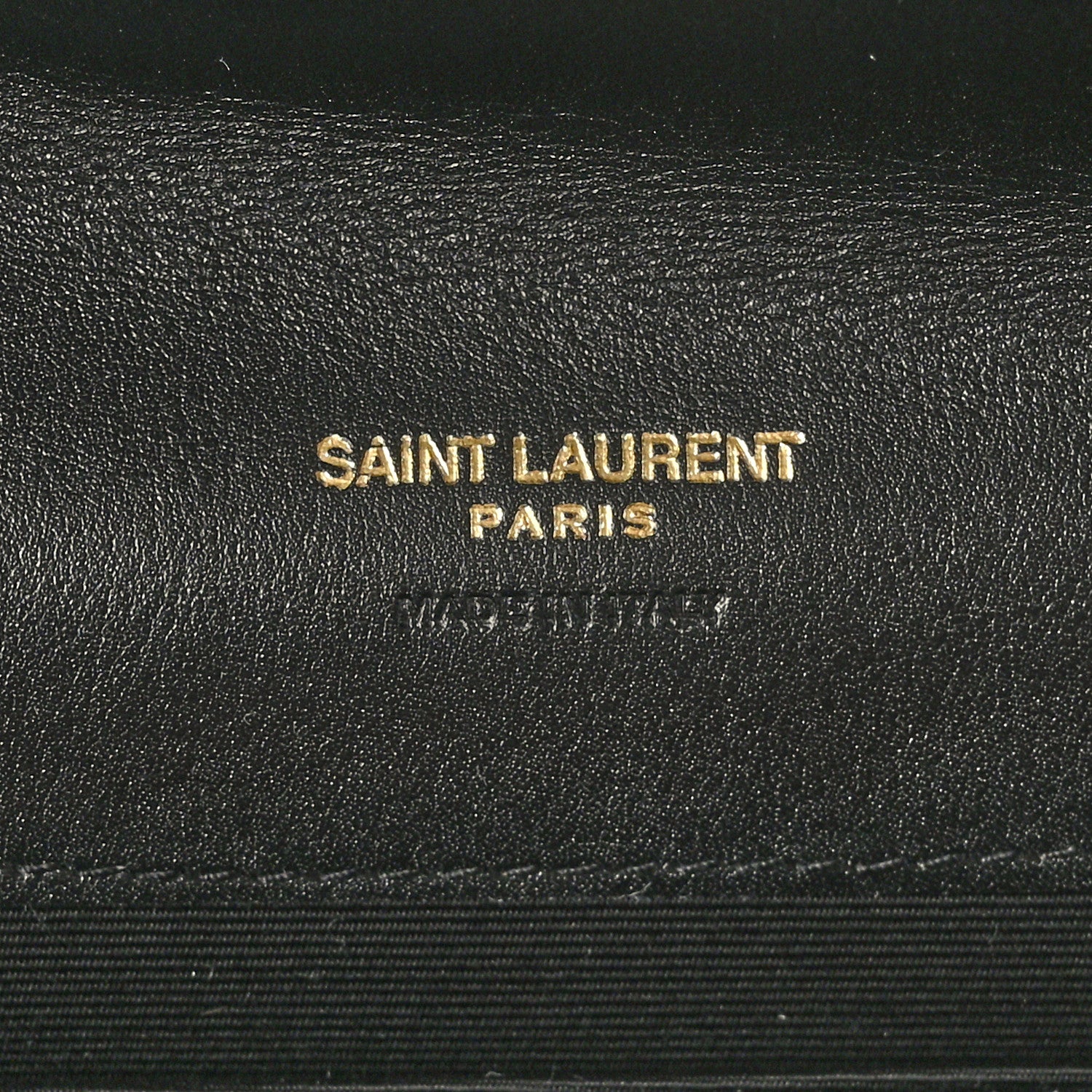 Saint Laurent Nappa Patent Calfskin Two-Toned Monogram Pouch Alabastro Black 6 of 9