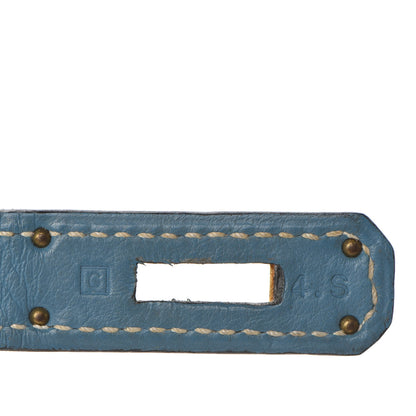 Hermes Taurillon Clemence Birkin 35 Blue Jean 27 of 38