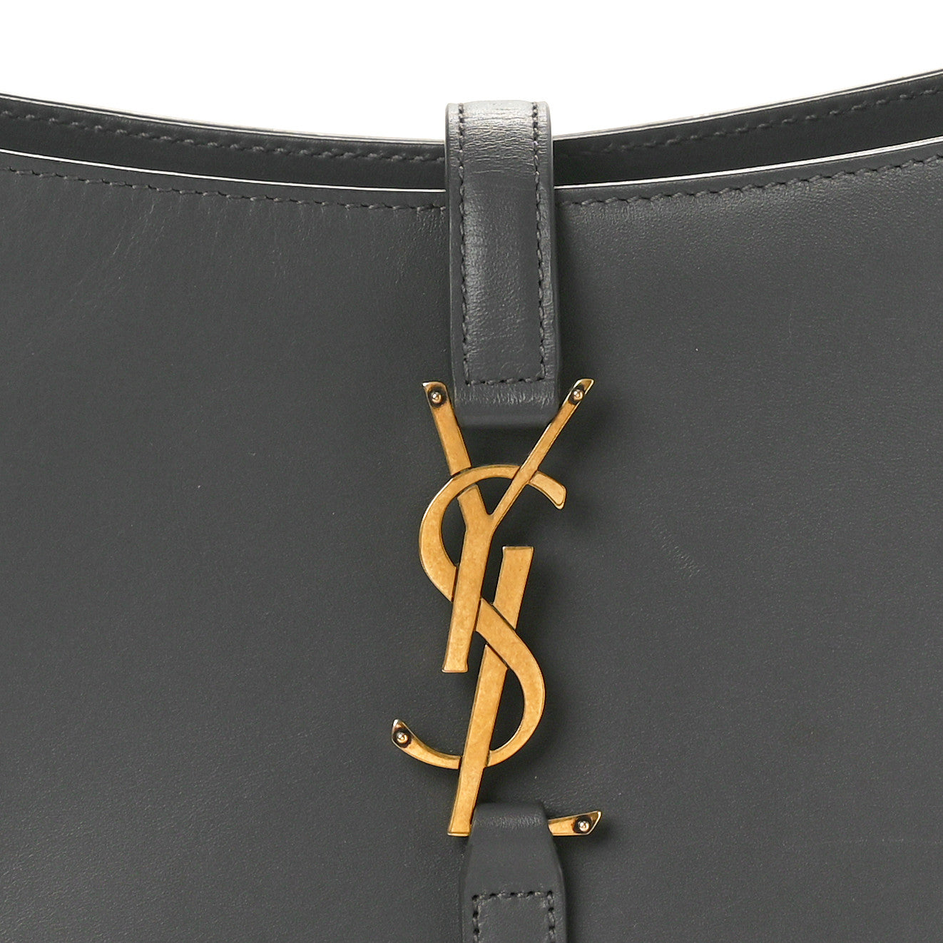 Saint Laurent Smooth Calfskin Le 5 A 7 Hobo Storm 8 of 10