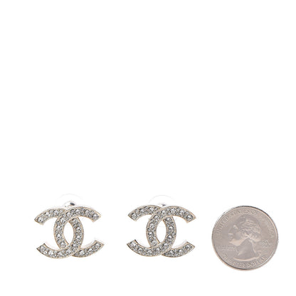 Chanel Crystal CC Earrings Gold 2 of 5