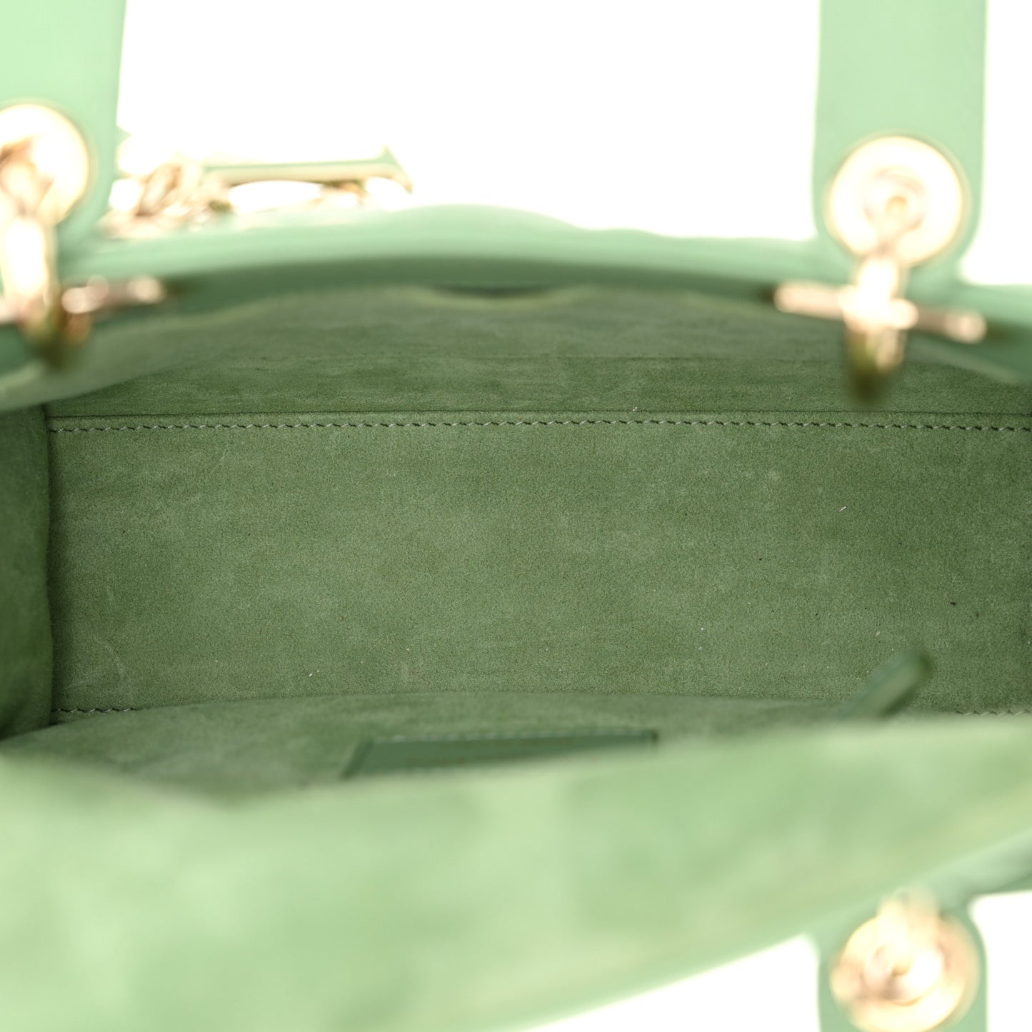 Lambskin Cannage Small My ABCDior Lady Dior Green