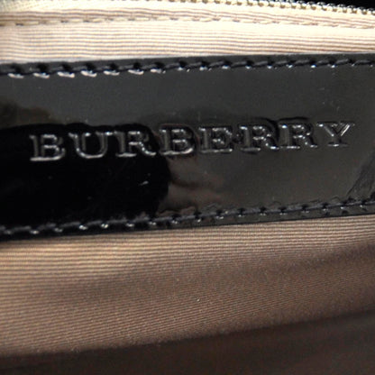Burberry Patent Trim Nova Check Tote Black 7 of 9