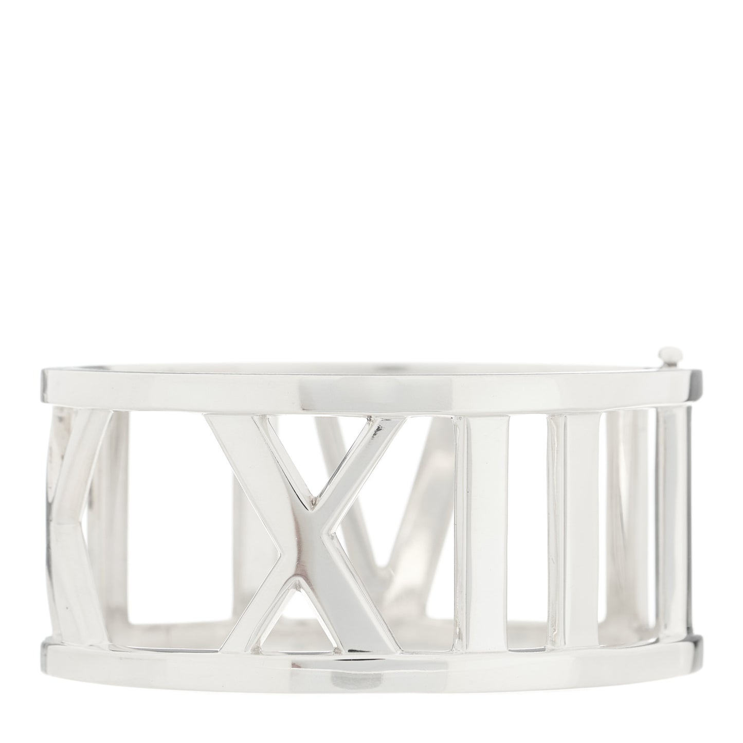 Sterling Silver Wide Atlas Hinged Bangle Bracelet
