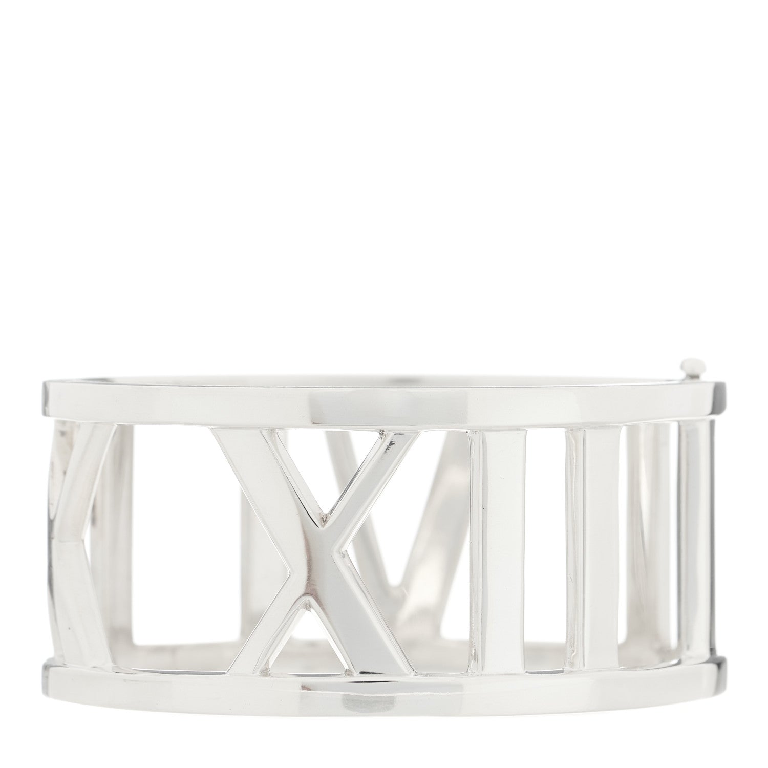 Tiffany Sterling Silver Wide Atlas Hinged Bangle Bracelet 1 of 3