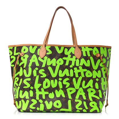 Louis Vuitton Monogram Graffiti Neverfull GM Green 1 of 9