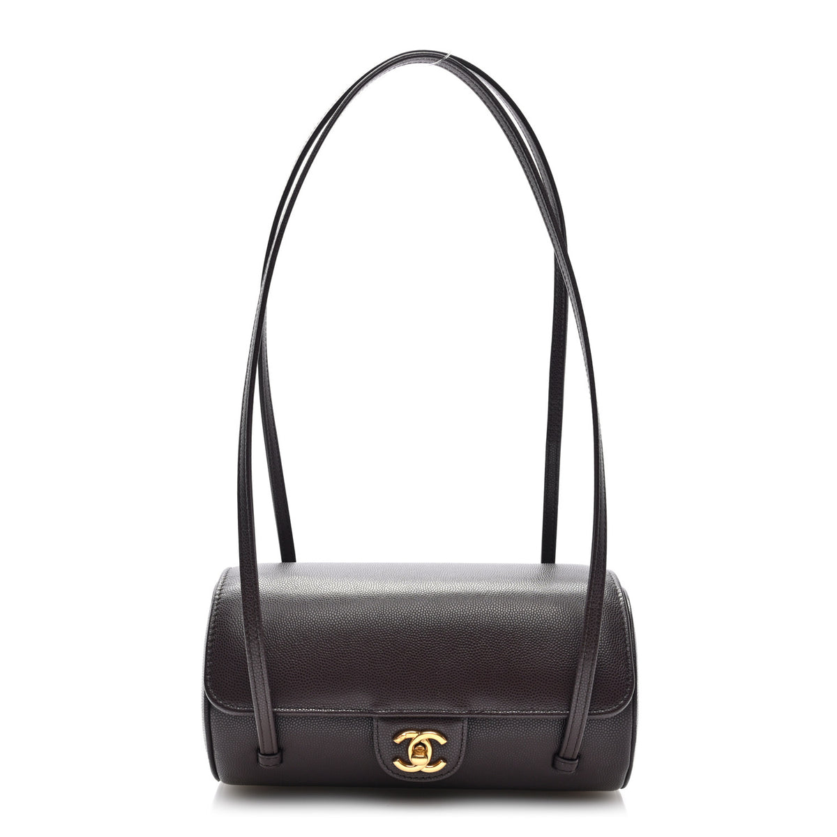 Chanel Shiny Caviar Preppy Coco Small Bowling Bag Black 1 of 10
