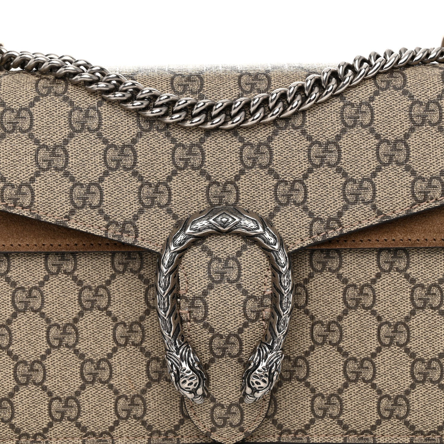 Gucci GG Supreme Monogram Small Dionysus Shoulder Bag Taupe 9 of 13