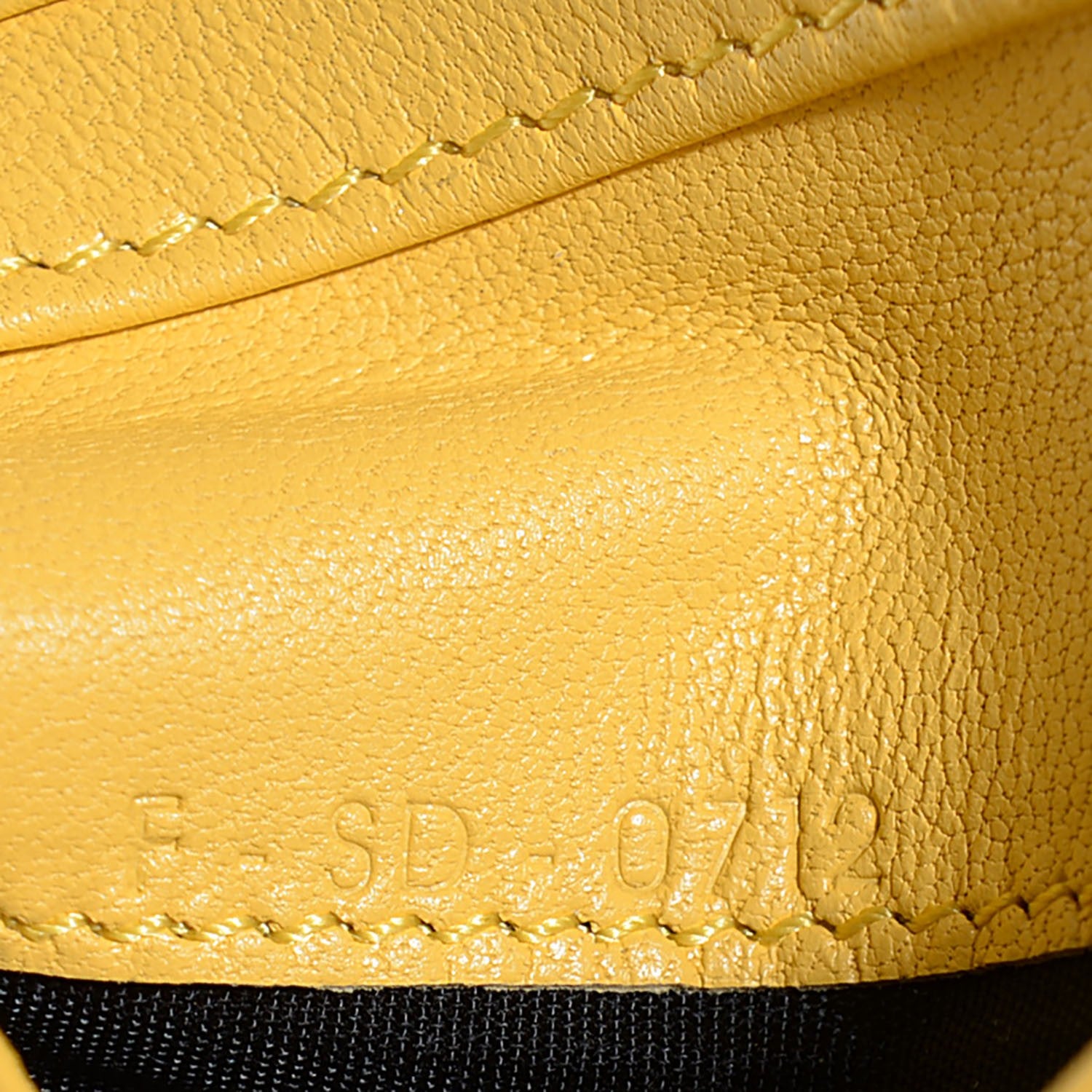 Celine Lambskin Zip Around Compact Wallet Sun Yellow Black 7 of 7