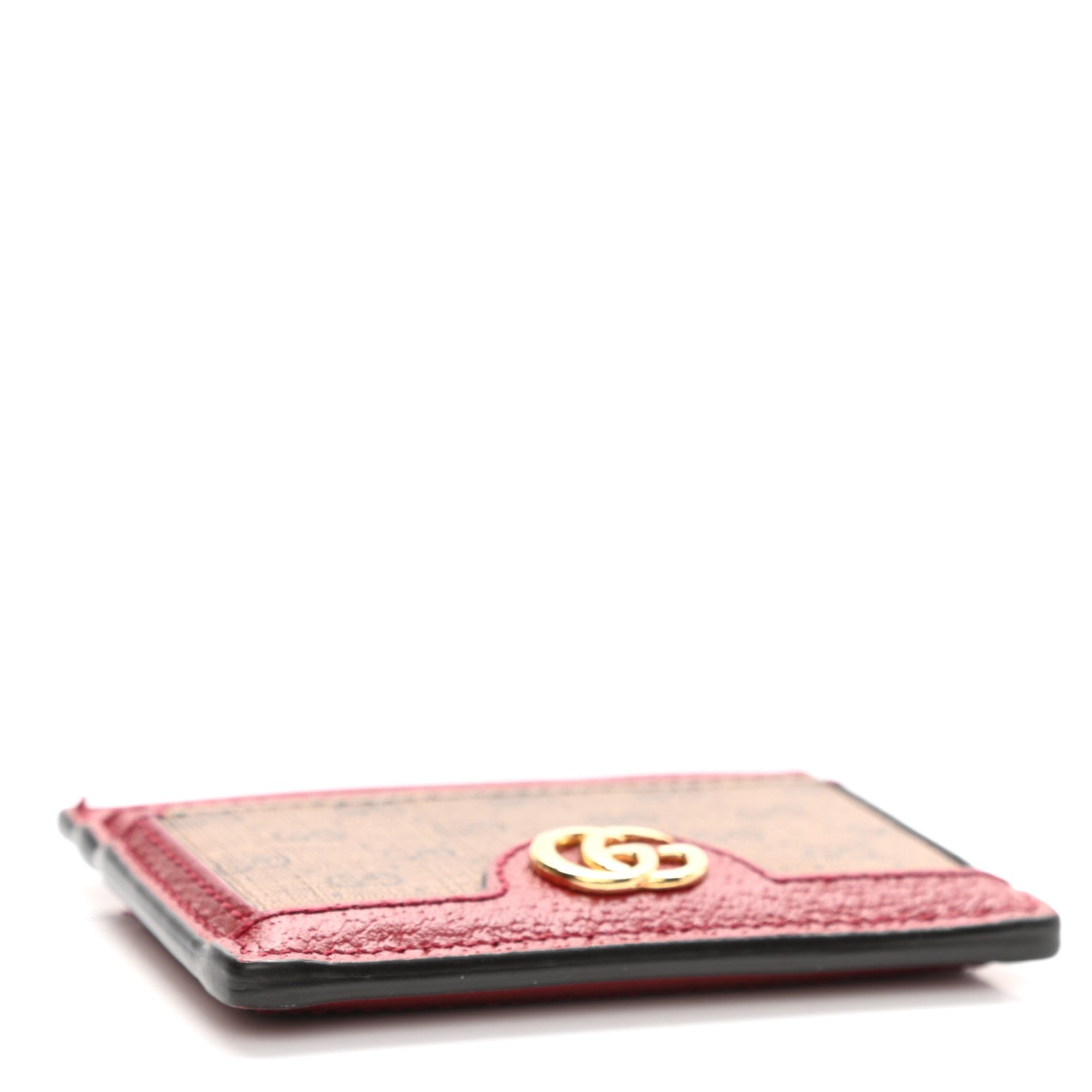 Gucci X DORAEMON Mini Vintage GG Supreme Monogram Card Holder Beige Cherry Red 4 of 7