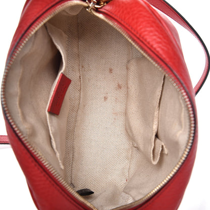 Gucci Pebbled Calfskin Small Soho Disco Bag Tabasco Red 5 of 12