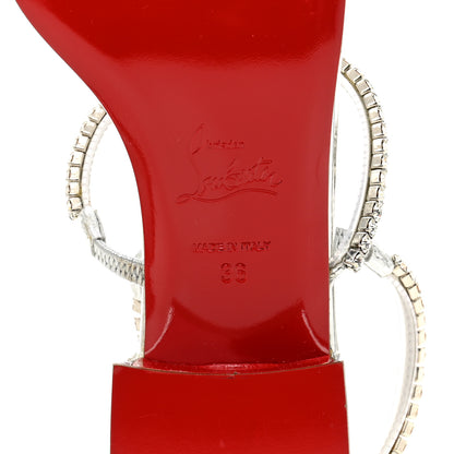 Christian Louboutin Specchio PVC Crystal Simple Queenie Sandals 36 Silver 8 of 8