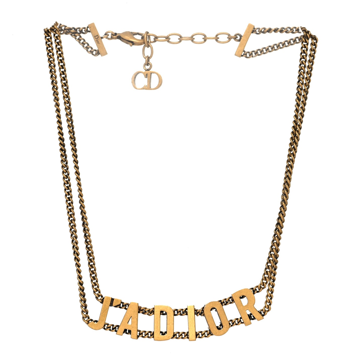 Metal J'Adior Choker Necklace Aged Gold