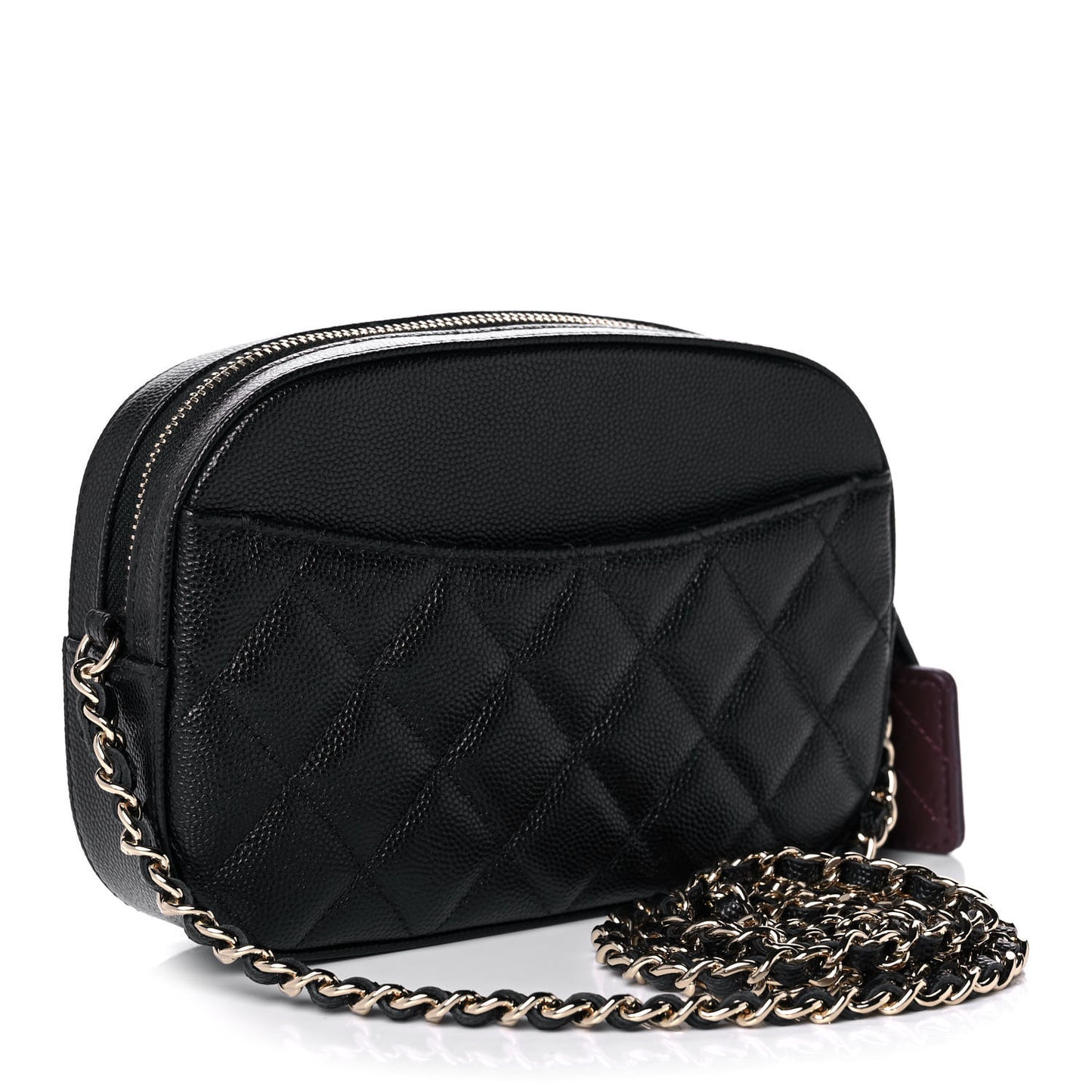 Caviar Quilted Vanity With Chain Black