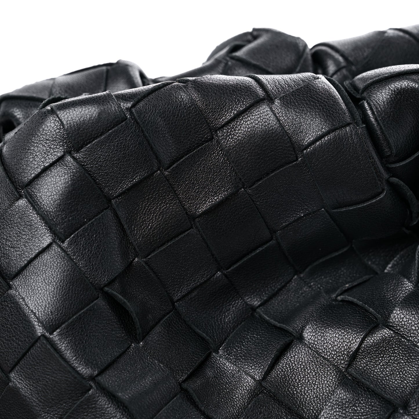 Nappa Maxi Intreccio The Pouch Oversized Clutch Black