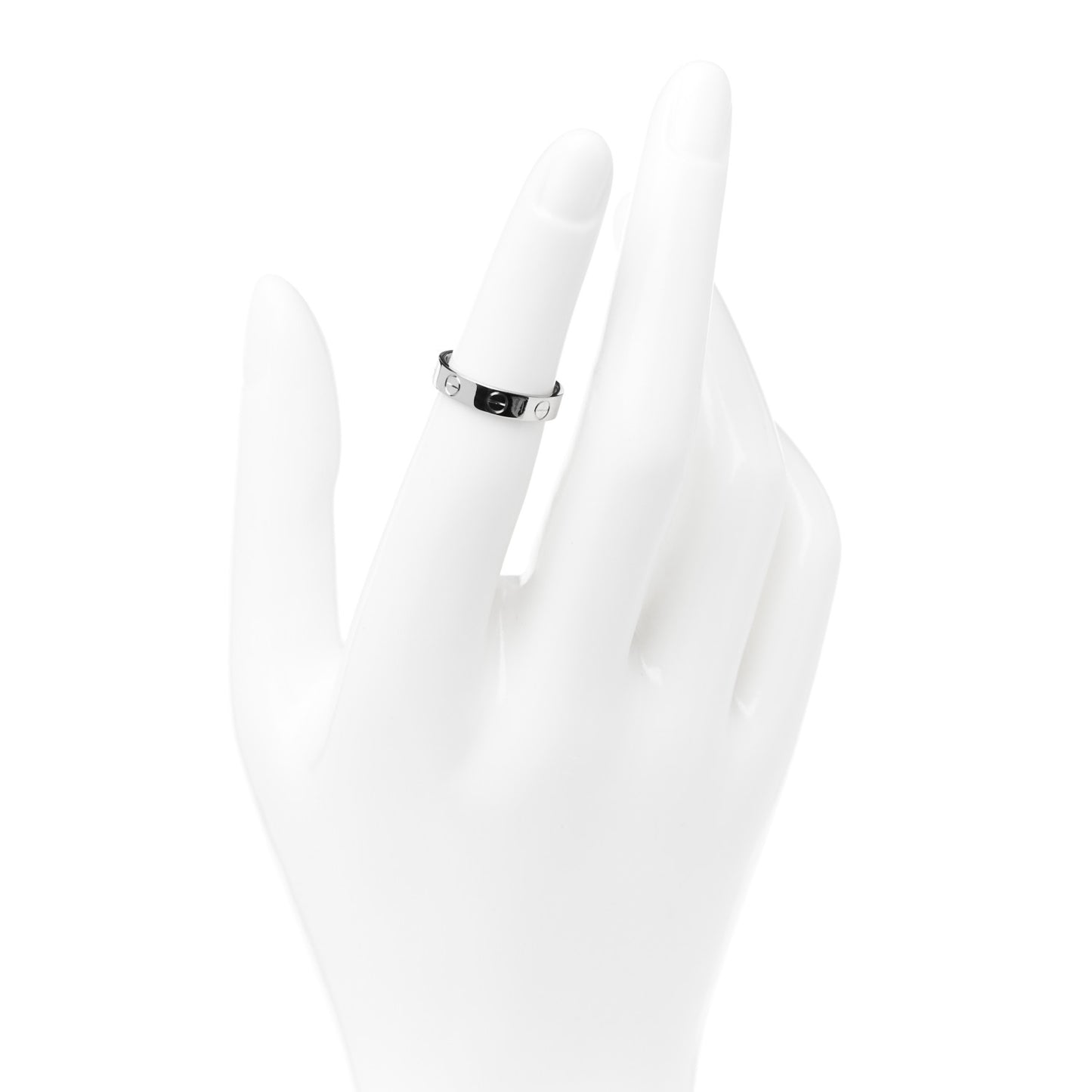 18K White Gold 3.5mm LOVE Wedding Band Ring 48 4.5