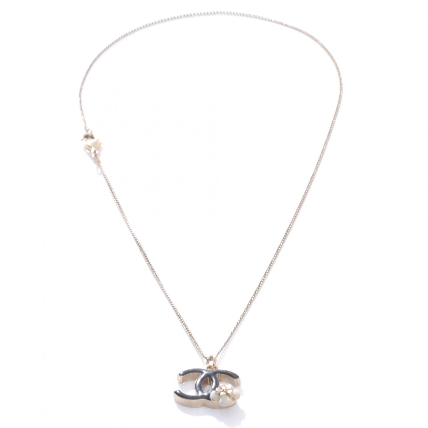 Chanel Camelia CC Logo Necklace 3 of 5