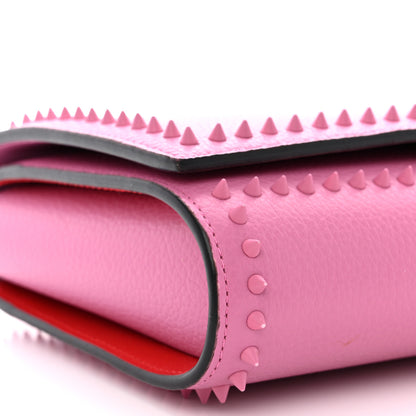 Christian Louboutin Grained Calfskin Spikes Paloma Clutch Pink 9 of 10