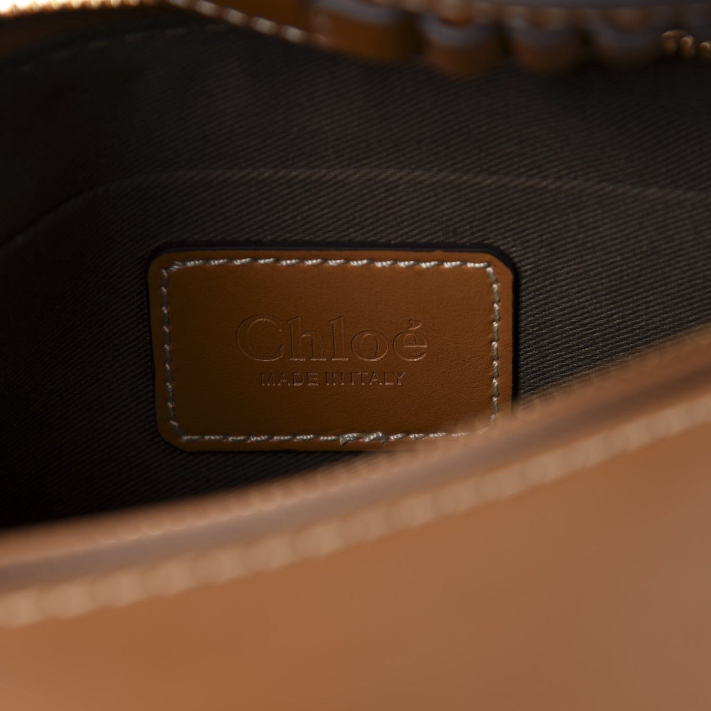 Shiny Calfskin Small Marcie Saddle Shoulder Bag Autumnal Brown