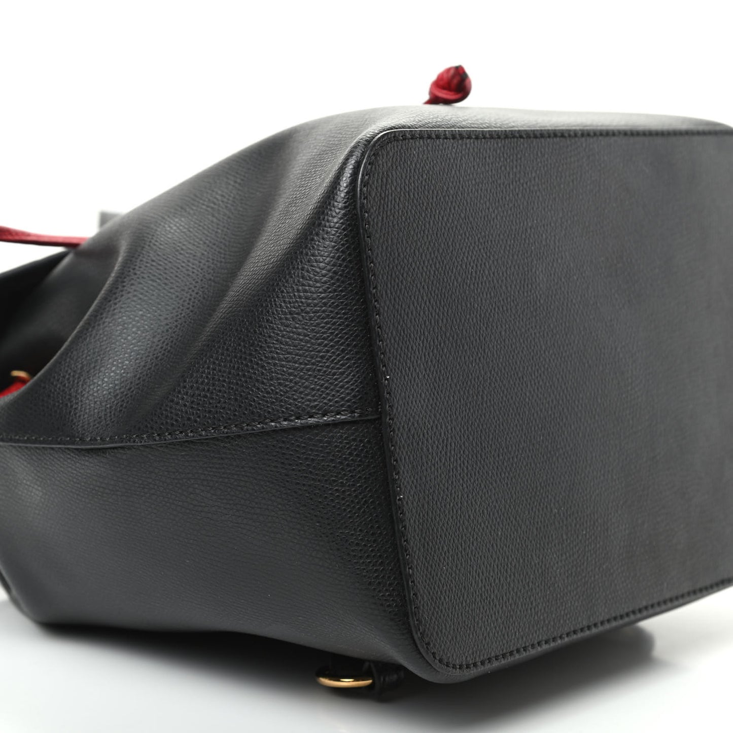 Vitello Cruise Bi-Color FF 1974 Embossed F is Fendi Drawstring Backpack Black Fragola Maya