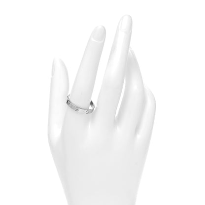 Cartier 18K White Gold 3.5mm LOVE Wedding Band Ring 62 10 2 of 5