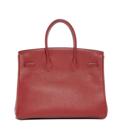 Hermes Togo Birkin 35 Rouge H and Ebene 3 of 24