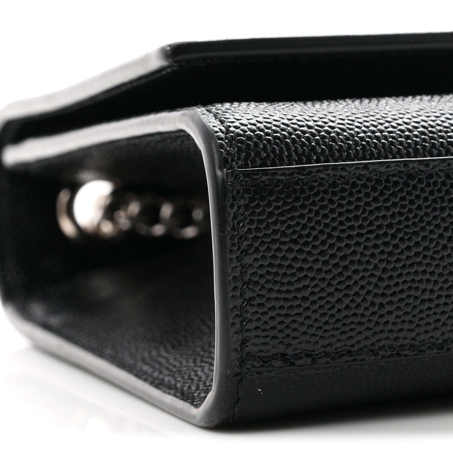 Saint Laurent Grain De Poudre Small Monogram Kate Satchel Black 9 of 11