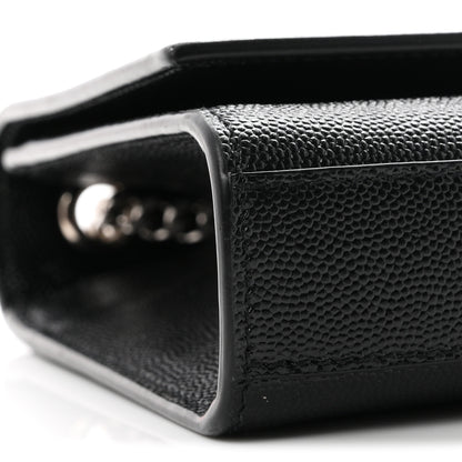 Saint Laurent Grain De Poudre Small Monogram Kate Satchel Black 9 of 11