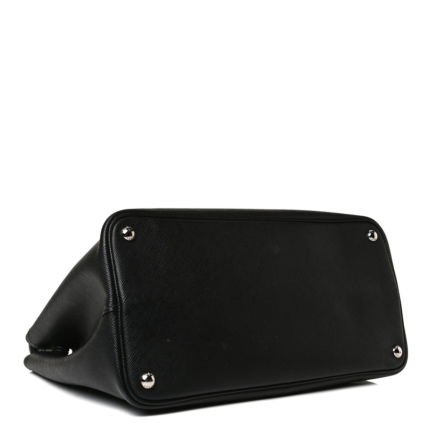 Saffiano Cuir Large Double Bag Black Mughetto