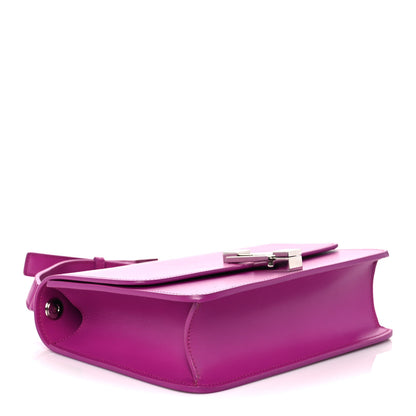 Saint Laurent Smooth Calfskin Le Carre Shoulder Bag Purple 4 of 12