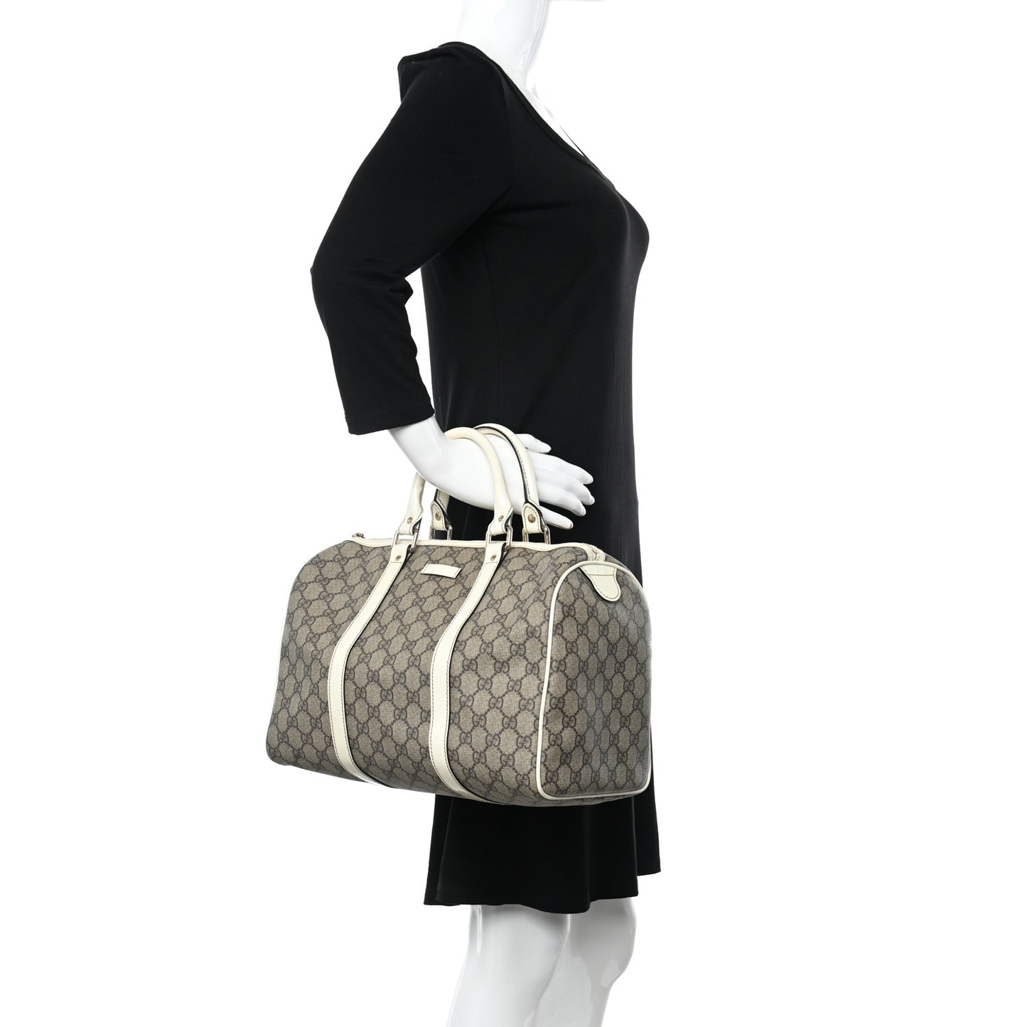 GG Plus Monogram Medium Joy Boston Off White