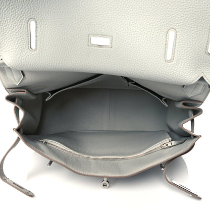 Hermes Taurillon Clemence Jypsiere 34 Gris Perle 5 of 11