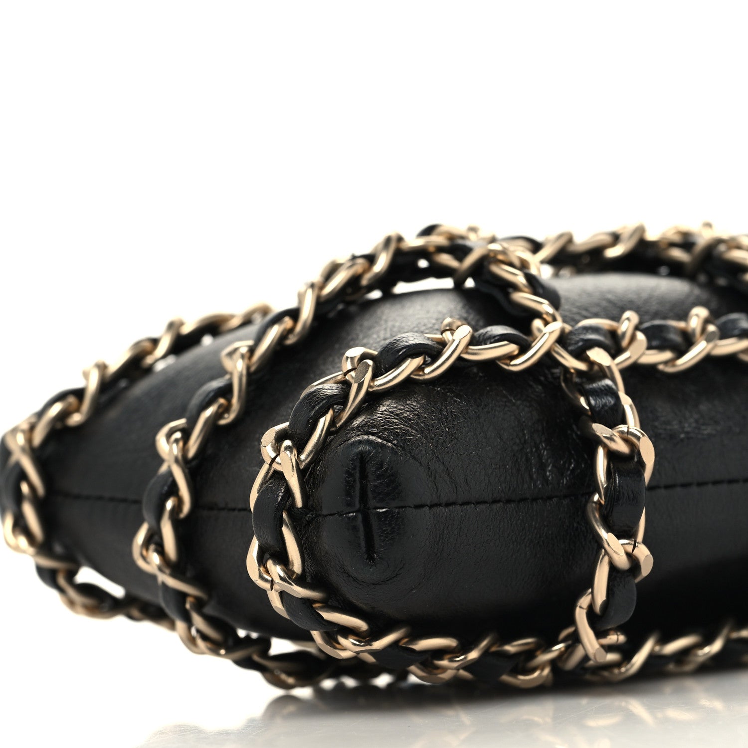 Chanel Lambskin Tech Me Out Clutch With Chain Black 10 of 11
