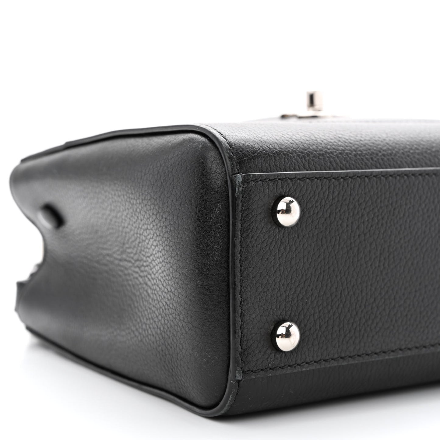 Grained Calfskin Mini Neo Executive Shopper Tote Black